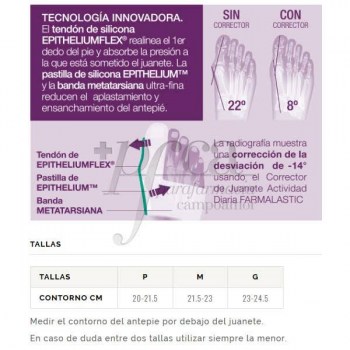 farmalastic corrector juanetes talla pequena