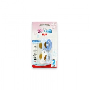 nuk chupete latex blue 6 18m 2 un