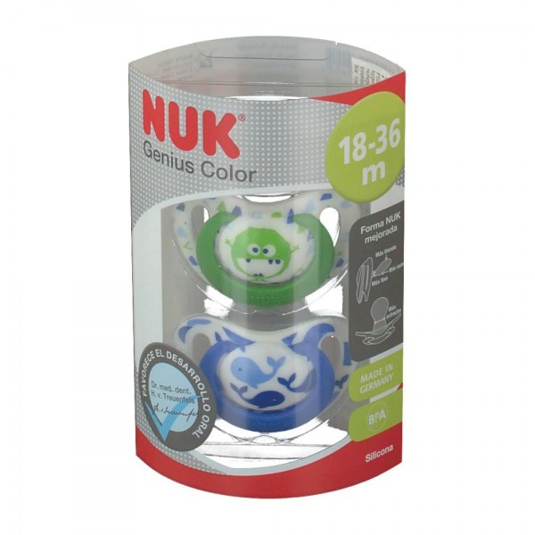 nuk genius color chupete silicona t3 2 4008600235491